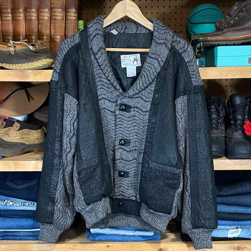 Nino Foriero by Randy River Abstract Knit Jacket – Made in Korea, 1980s–1990s